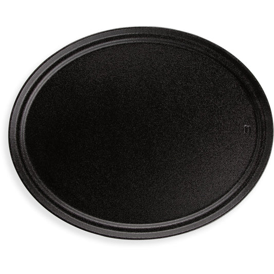 Carlisle 2500GR2004 24" x 19" Black Oval Griptite 2 Tray