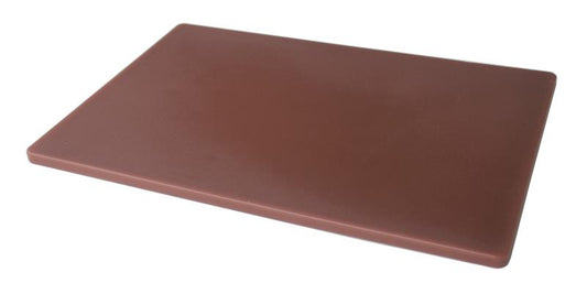Omcan 41211 18" x 24" x 1/2" Brown Polyethylene Pre-Cut Rigid Cutting Board