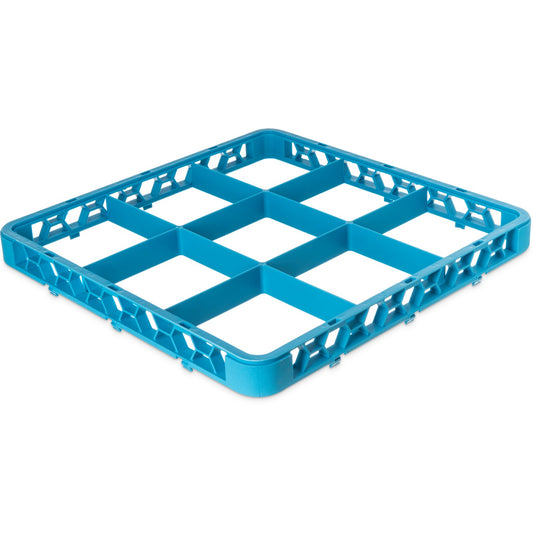 Carlisle RE914 Carlisle Blue 9-Compartment Polypropylene OptiClean Divided Glass Rack Extender 1.78"