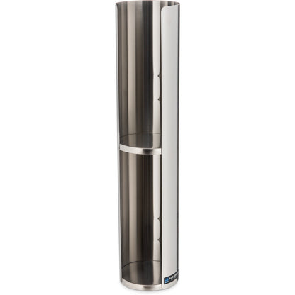 San Jamar L3502 Silver Wall-Mount Lid Dispenser for 24-46 oz. Cup Lids