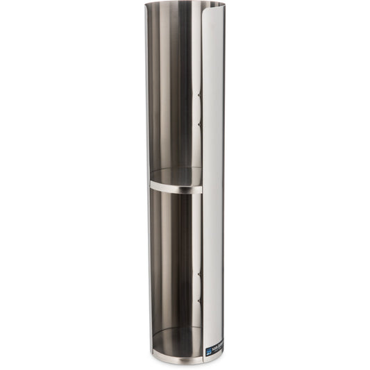 San Jamar L3502 Silver Wall-Mount Lid Dispenser for 24-46 oz. Cup Lids