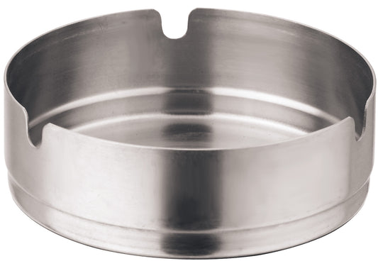 Winco SAS-4 Stainless Steel Stacking Ash Tray -- 4" Diameter