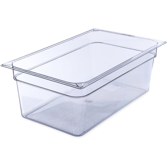 Carlisle 10203B07 Full-Size Clear Polycarbonate StorPlus Food Pan, 8" Deep
