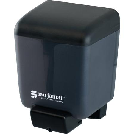 San Jamar SN30TBK 30 oz Black Pearl Manual ABS Wall Mounted Classic Liquid/Lotion Refillable Soap Dispenser