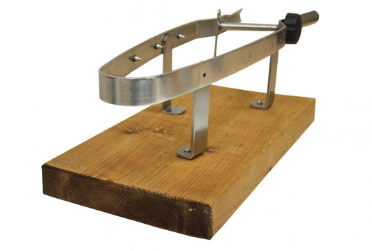 Omcan 19192 Prosciutto Holders with Wooden Base