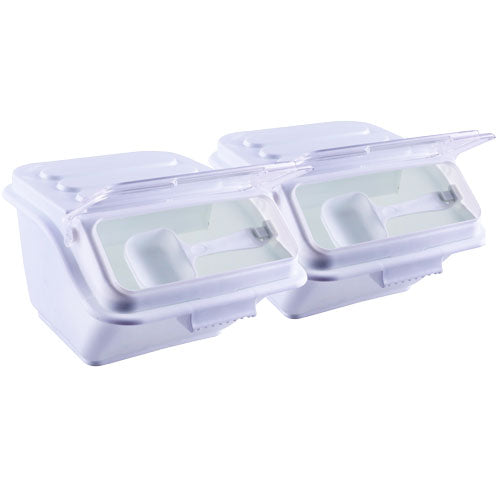 Omcan 80987 10 L Shelf Ingredient Bin with Scoop - Set of 2