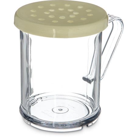 Carlisle 4260S04 1 cup / 8 oz Yellow SAN Shaker/Dredge With Cheese Lid - Hole Dia 0.180