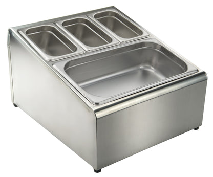 Winco SCPH-33 Stainless Steel Condiment Serving Container