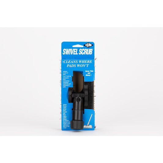 Carlisle 36531027 8" Rust Dupont Tynex Swivel Scrub Power Scrub With Nylon Grit Bristles