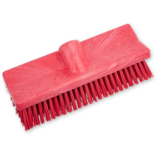 Carlisle 40423EC05 10" Red Color Coded Bi-Level Scrub Brush