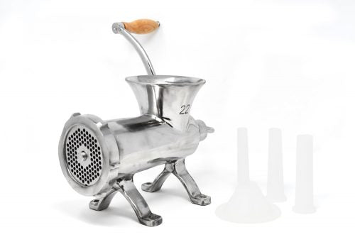 Omcan 44419 #22 Manual Stainless Steel Hand Grinder