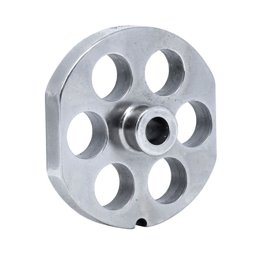 Omcan 11154 #22 One Notch/Two Flat Sides Stainless Steel Machine Plate with Hub, 19.2 mm (3/4")
