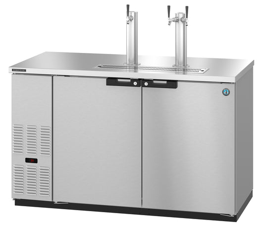Hoshizaki DD59-S Two Section Stainless Steel Back Bar Direct Draw, Solid Doors Refrigerator