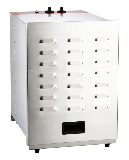Omcan 47042 16 Tray Stainless Steel Food Dehydrator with Thermostat Control and Timer