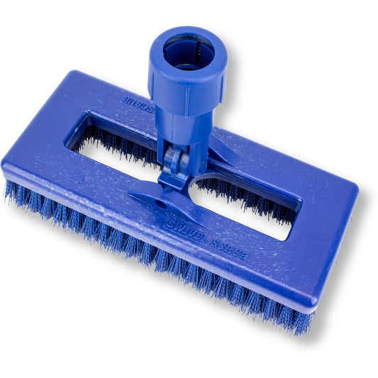Carlisle 3638831EC14 8" Blue Color Code Swivel Scrub Brush