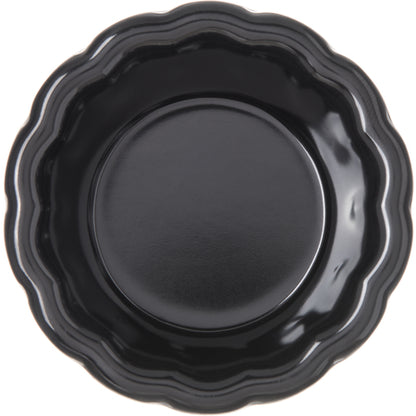 Carlisle 4394203 1 oz Black Melamine Scalloped Ramekin