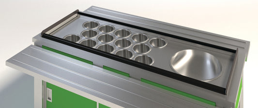 Dinex DXPSBT2 2-Well DineXpress Salad Bar Template