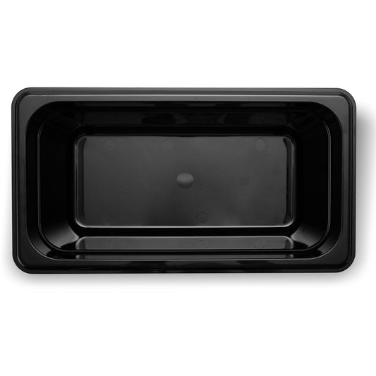 Carlisle 3086203 1/3 Size Black High Heat Plastic StorPlus Food Pan, 6" Deep