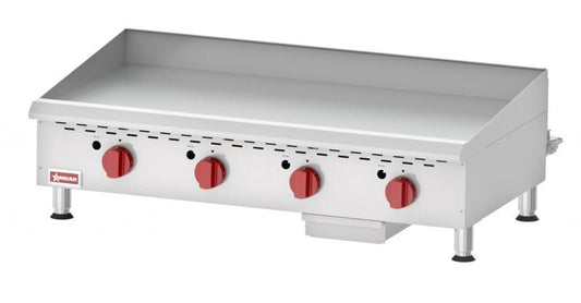 Omcan 43019 Gas Stainless Steel Countertop Griddle With Thermostatic Control with 4 Burners