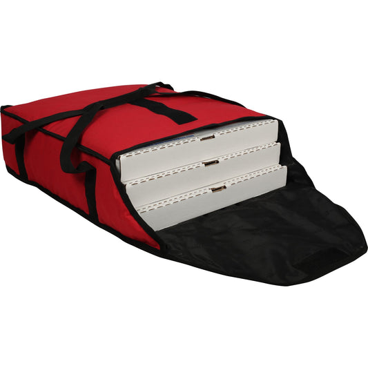 San Jamar PB20-6 20" x 18" x 6" Red Insulated Food & Pizza Carrier