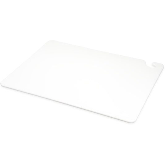 San Jamar CB182434WH 18" x 24" x 0.75" White Cut-N-Carry Cutting Board