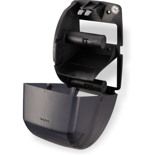 San Jamar R3590TBK Black Pearl Oceans Duett Standard Bath Tissue Dispenser, 1.6" core