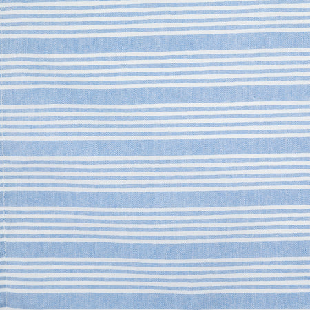 Snap Drape 54351822NH763 18" x 22" Blue 50% Spun Polyester/50% Filament Ticking Striped Napkin