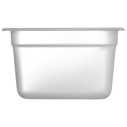 Carlisle 607194 1/9 Size Stainless Steel DuraPan Light Gauge Steam Table Hotel Pan, 4" Deep