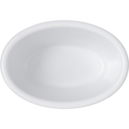 Carlisle S31402 4 oz White Oval Melamine Smooth Ramekin