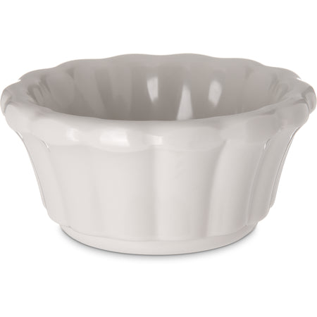 Carlisle 4394342 2 oz Bone Melamine Scalloped Ramekin