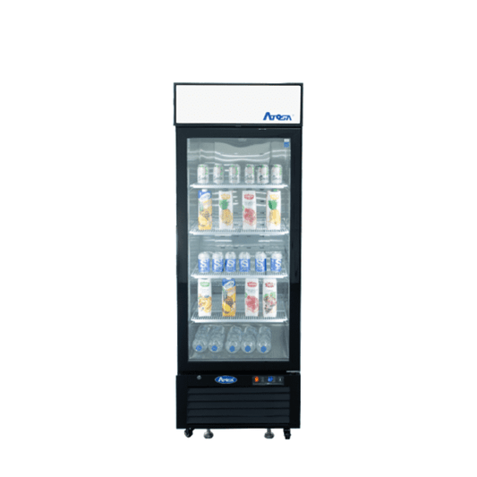 Atosa MCF8720GR 19.39 Cuft Black Single Glass Door Bottom Mount Merchandiser Freezer