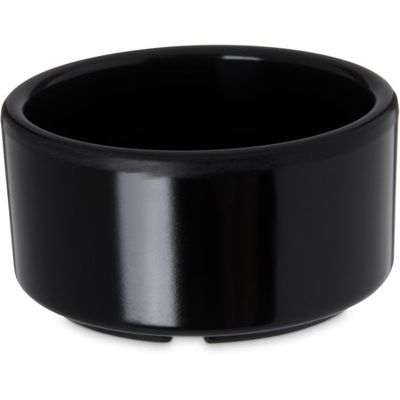 Carlisle 41203 3 oz Black Straight-Sided Melamine Ramekin
