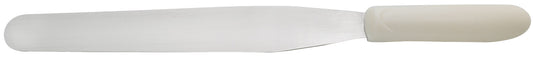 Winco TWPS-9 10" x 1-3/8" Blade White Polypropylene Handle Bakery Spatula