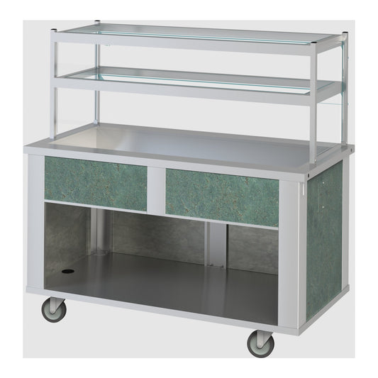 Dinex DXP5CI 77" x 30" x 36" 5-Well Stainless Steel DineXpress Ice Bath Cold Food Counter