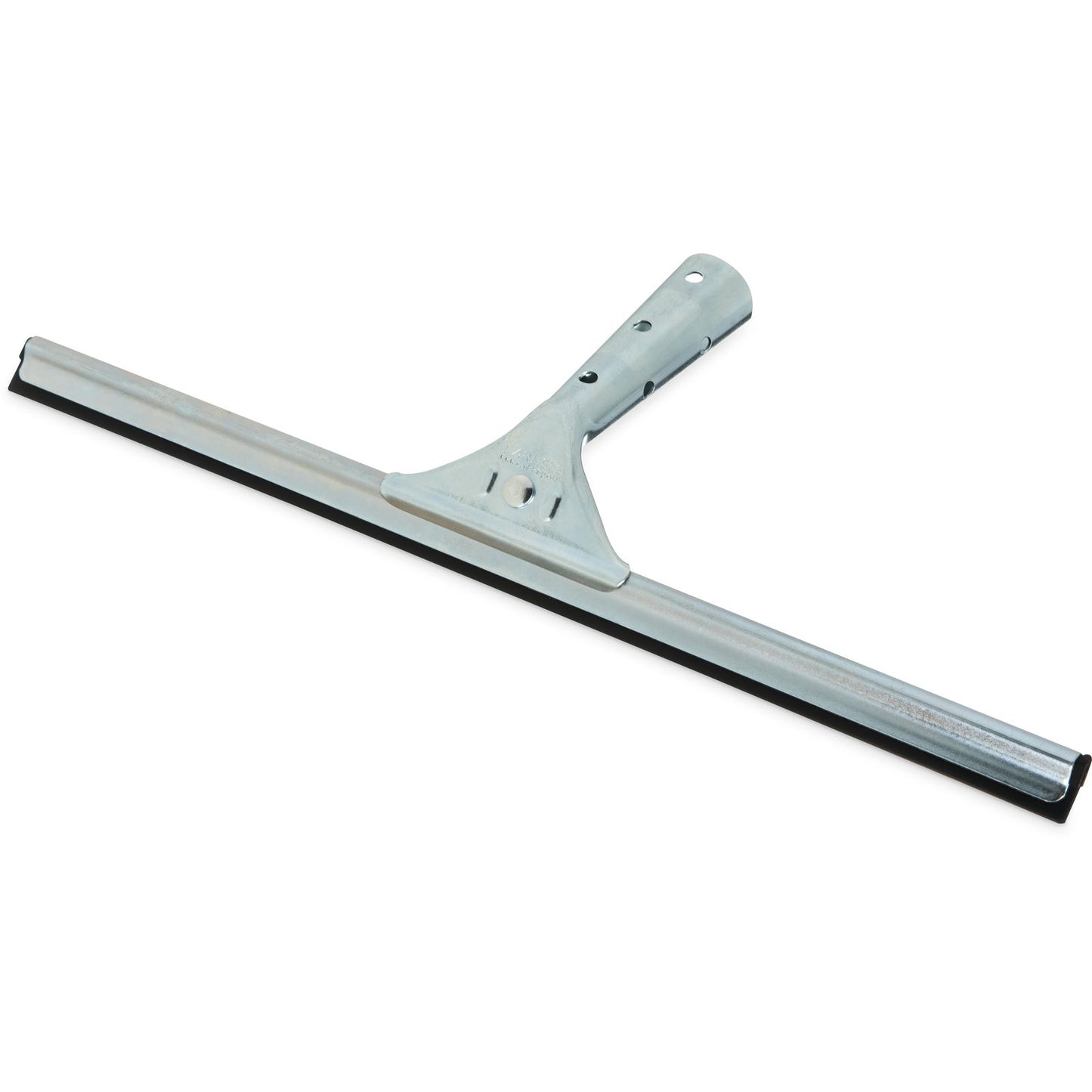 Carlisle 4007100 16" Black Professional Single Blade Rubber Squeegee With Zinc Plated Handle