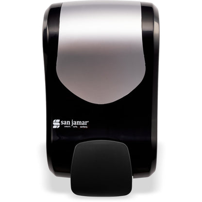 Carlisle S970BKSS 900 mL Black-Stainless Steel Manual Plastic Summit Rely Soap & Sanitizer Dispenser, Liquid & Lotion