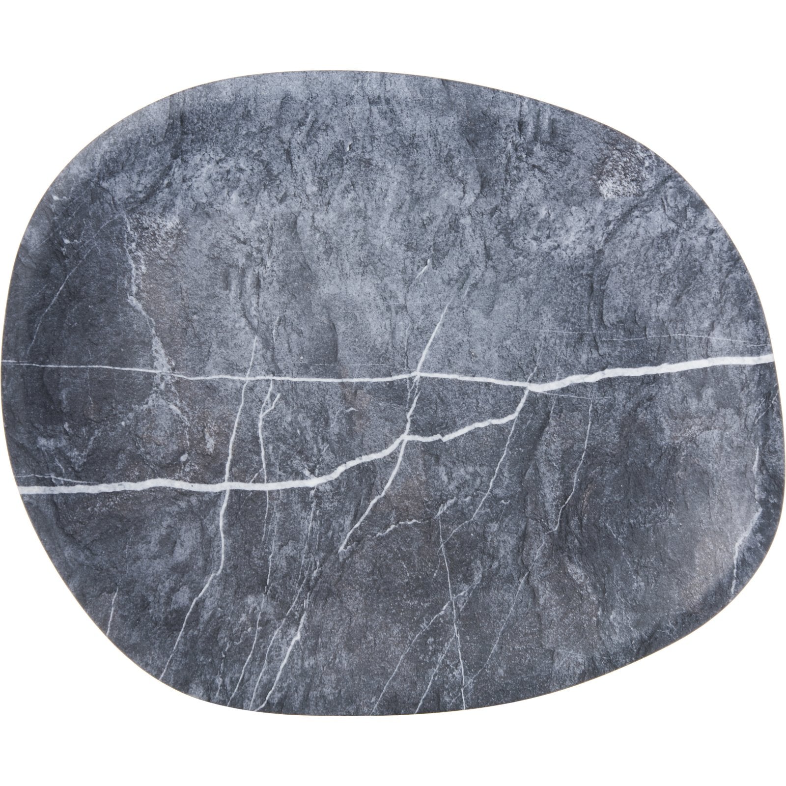 Carlisle 5310372 18" Soapstone Ridge Melamine Oblong Platter