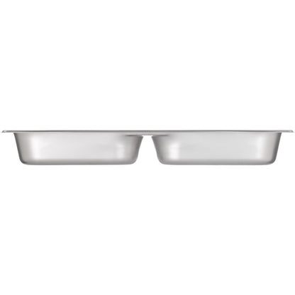 Carlisle 607002D Full-Size Stainless Steel DuraPan Divided Steam Table Hotel Pan, 2.5" Deep