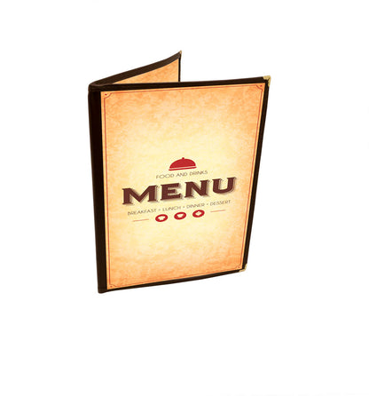 Omcan 39797 Brown Double Fold Menu Holder