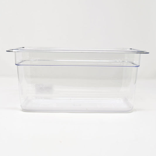 Omcan 80059 1/3-size Clear Polycarbonate Food Pan with 5 14/16" Deep