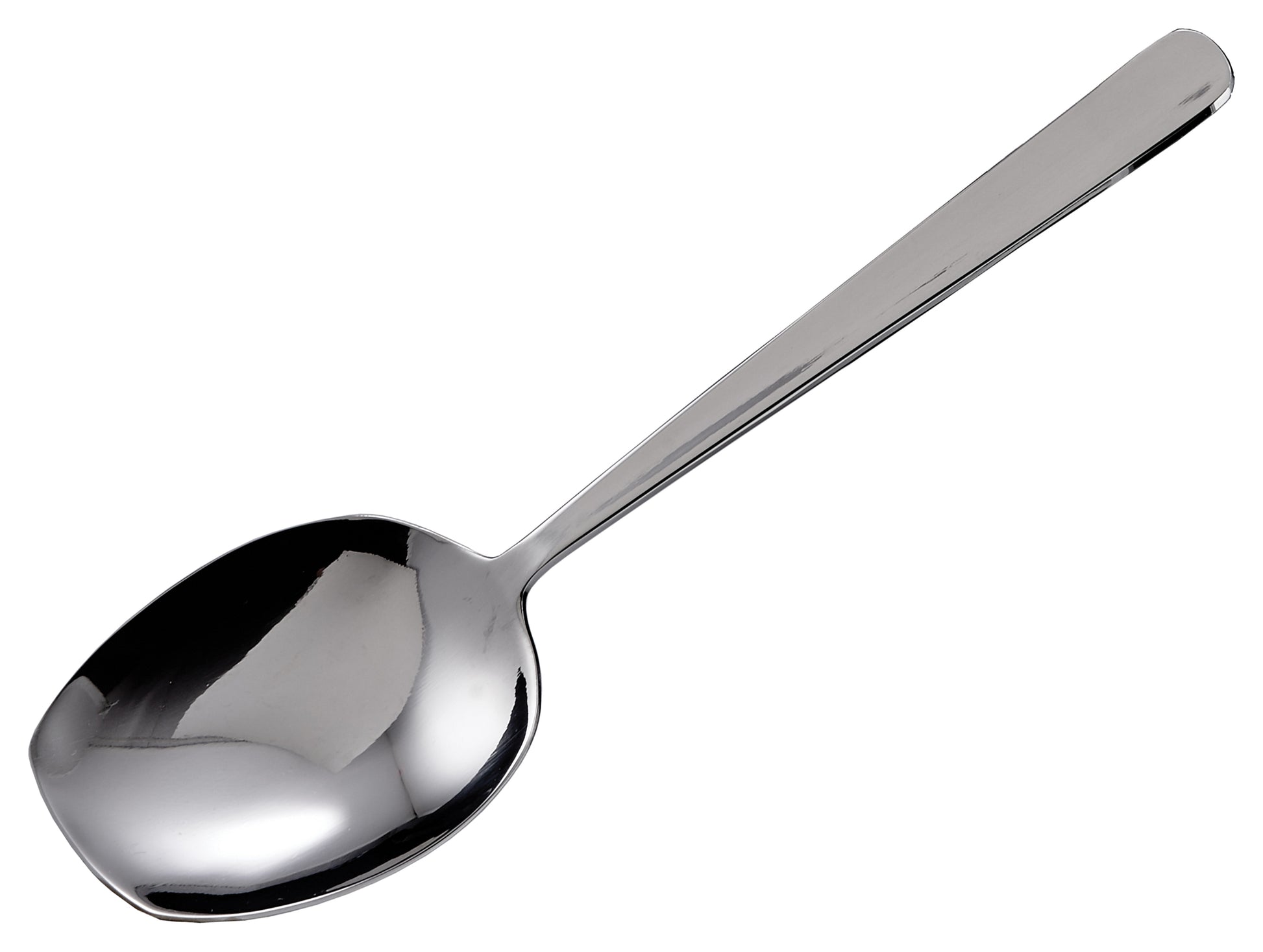 Winco SRS-8 Stainless Steel Flat Edge Serving Spoons