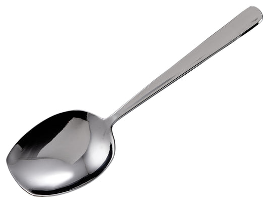 Winco SRS-8 Stainless Steel Flat Edge Serving Spoons