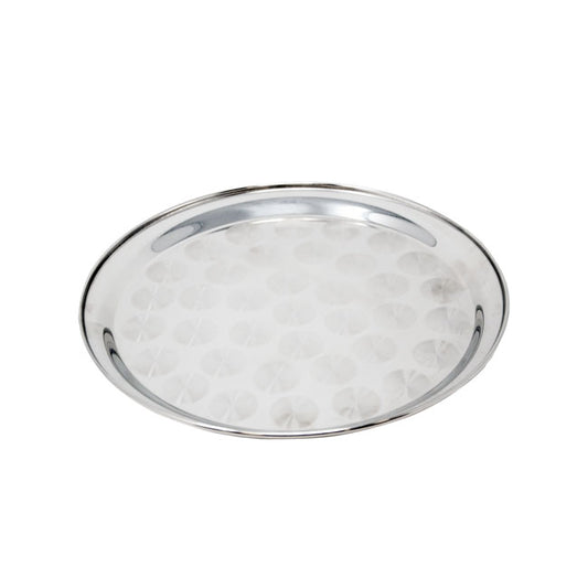 Omcan 80812 14-inch Round Stainless Steel Serving Tray