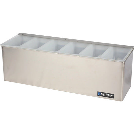 San Jamar B6186L 6 Pint Stainless Steel EZ-Chill Garnish Centers