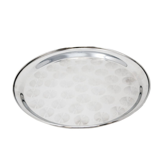 Omcan 80813 16-inch Round Stainless Steel Serving Tray