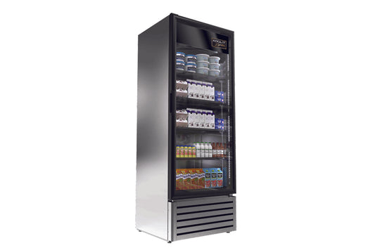 Kool-It LX-24RS 29.5" Single Glass Door Stainless Steel Merchandiser Refrigerator