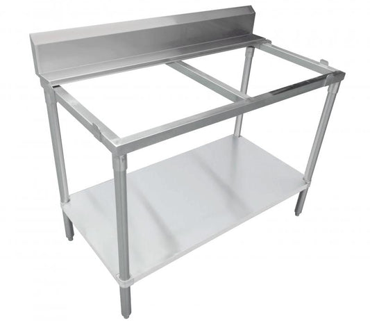 Omcan 41277 30" x 48" Solid Poly Top Table with 6" Backsplash