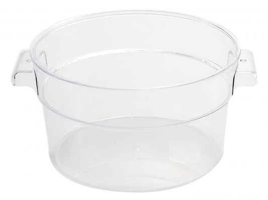 Omcan 80174 2-Qt Clear Round Polycarbonate Food Storage Container