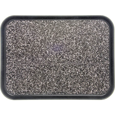 Carlisle DXSMC1520NSM03 15" x 20" Black Glasteel Marble Non-Skid Tray