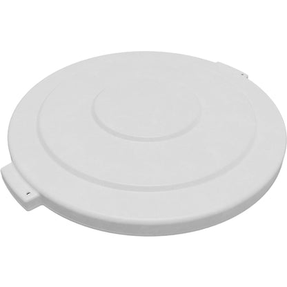 Sparta 84105602 55 Gallon White Round Polyethylene Bronco Waste Bin Trash Container Lid